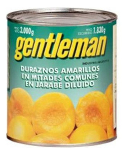 Durazno  Mitades 3 Kg Gentleman Institucionales