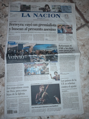 Diario La Nación Andres Calamaro Moyano 24 10 2010 (Usado)