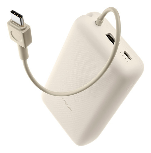 Power Bank Xiaomi 33w 20000mah Batería Portátil Con Cable Color Blanco