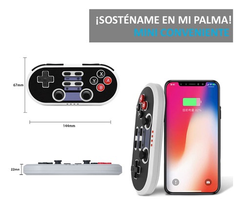Controlador Inalámbrico Bluetooth Gamepad Retro Recargable