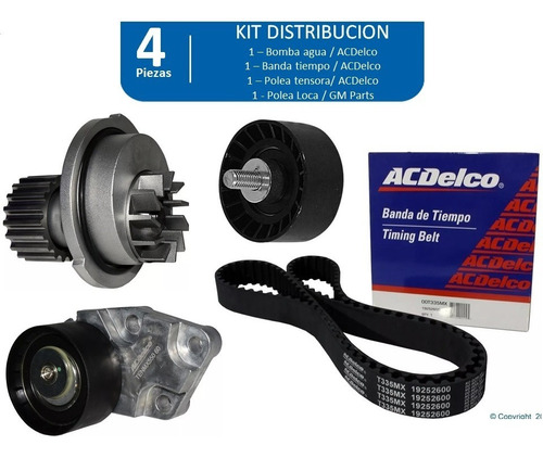 Kit Distribucion Aveo C/bomba Agua 1.6 Lxt 2013 (4 Pzs) Ac