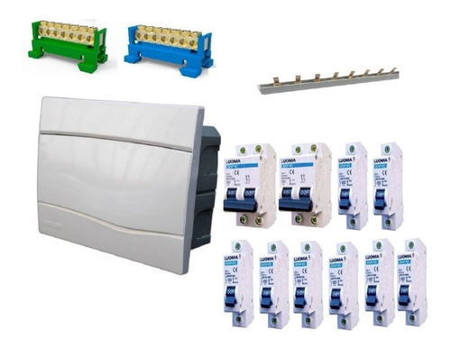 Kit Quadro Distribuição Embutir P 12 Disjuntores Conforme D