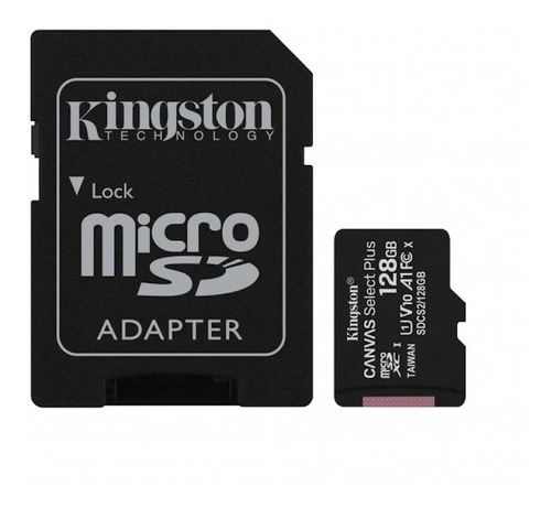 Imagen 1 de 1 de Memoria Micro Sd Kingston Canvas Selectplus 128gb Clase10 U1
