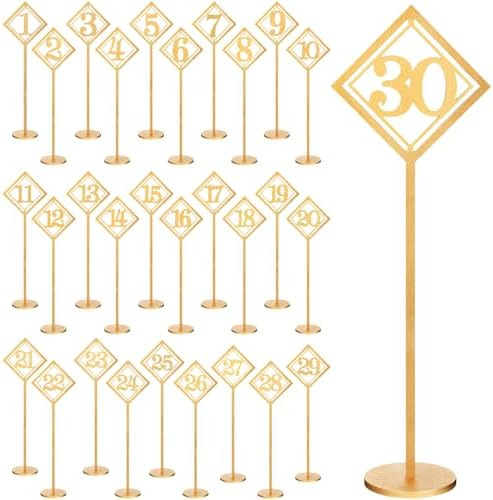 30 Números De Mesa De Madera Para Recepción De Boda, Números
