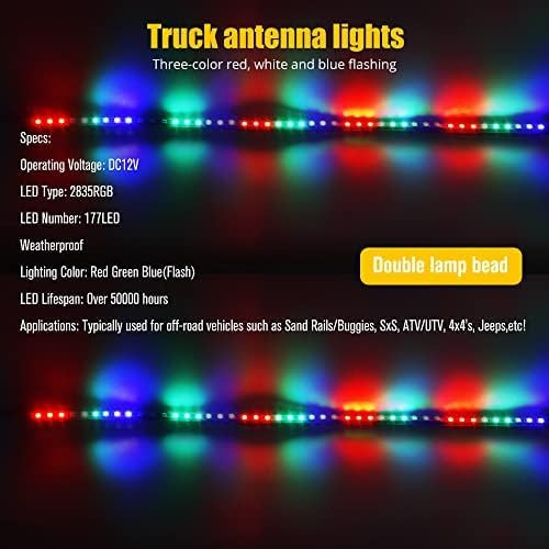 2 Luces Led Rgb De 3 Pies De Látigo Led Estroboscópic...