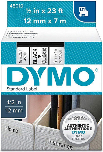 Cinta Rotulado Dymo Labelpoint D1 45010 12mmx7m