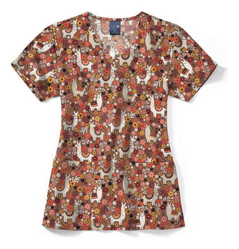 Polera Clínica Mujer Zoe-chloe Alpl Estampada