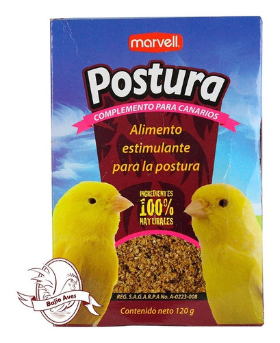 Alimento Aves Vitaminado Para Postura Aves 120 Grs 2 Cajas