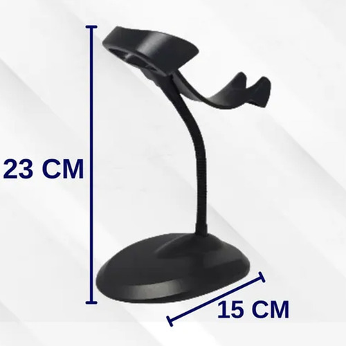 Leitor De Código De Barras 1d Com Suporte E Fio Usb 1.8m Cor Preto