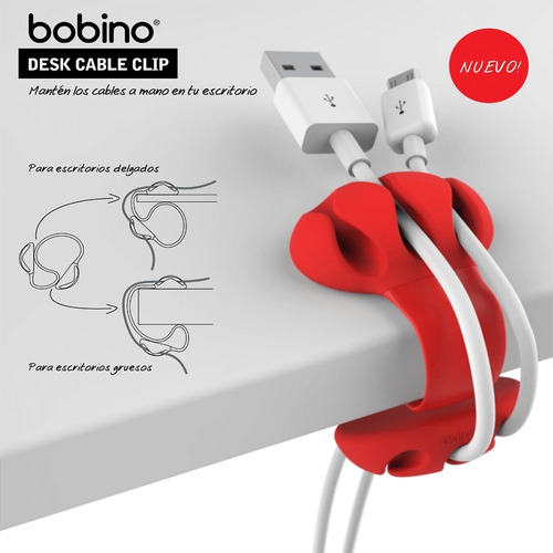 Imagen 7 de 10 de Organizador De Cables Para Escritorio Bobino