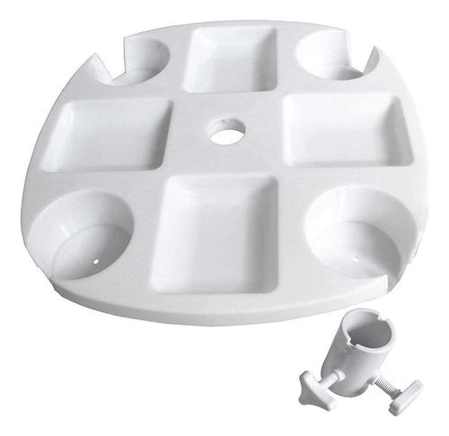 Bandeja De Mesa Para Sombrilla De 17 Pulgadas Para Playa, Ba