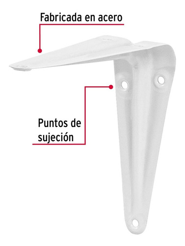 Jgo De Escuadras Estante 4 PLG X 5 PLG 12 Pza Truper Blanca
