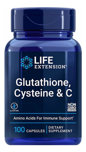 Life Extension Glutatión, Cisteína Y Vit. C, 100 Caps Sin sabor