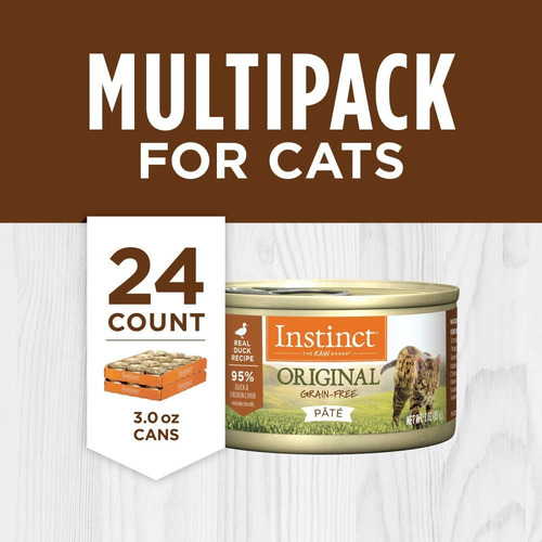 Alimento Para Gato En Lata Instinct 24 Pack Pate De Pato 85g