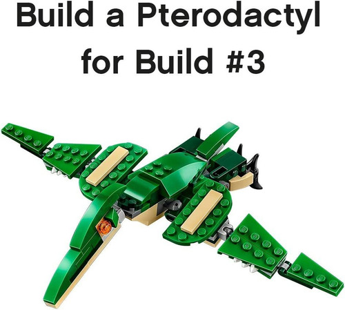 Pack Creador De Dinosaurios, Lego 3 En 1 Con T-rex