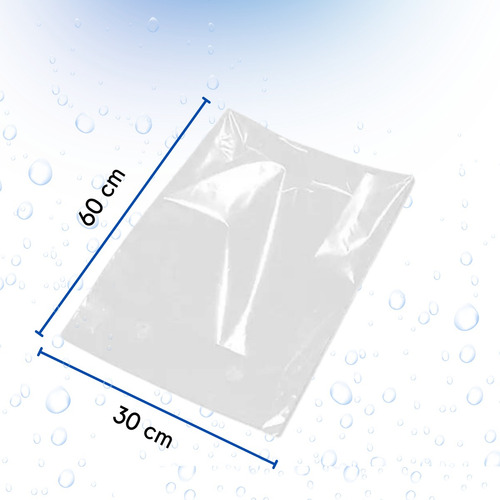 10 Kilos Bolsa De Hielo Transparente Para 5 Kg 30x60 Cm