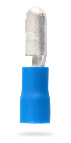 Terminal Conector Bullet Macho Con Plastico Azul 100 Piezas