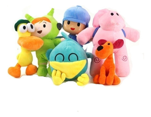 6pcs Pocoyo Elly Pato Loula Fred Loula Muñeco Peluche Juguet