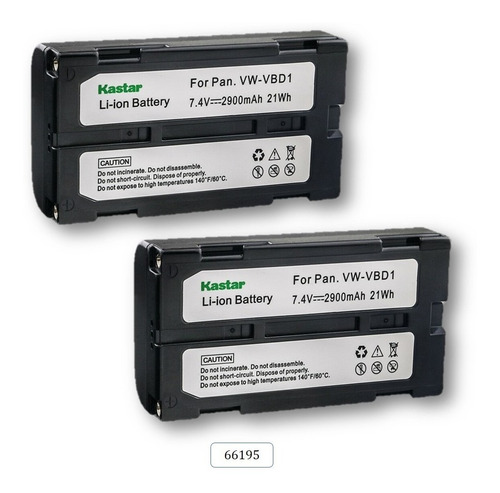 (2) Baterias Mod. 66195 Para Panas0nic pv-gs65