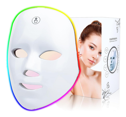 Máscara Facial Led Máscara Facial Led De 7 Colores Salon Spa