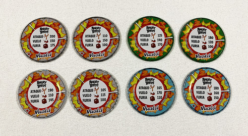 Vualá Angry Birds Colección Completa De Mega Caps Tazos 2024
