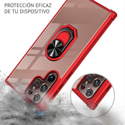 Funda Para Galaxy A72 Con Mica Varios Modelos Antigolpes Azul Clear Ring