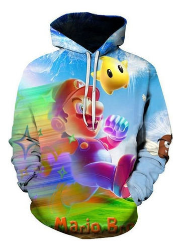 Kp Dk Sudadera Capucha Super Mario - Diseño Dibujos Animados