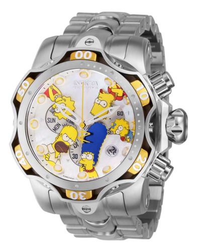 Reloj  Simpsons Para Hombre 53mm Cronómetro De Cuarzo