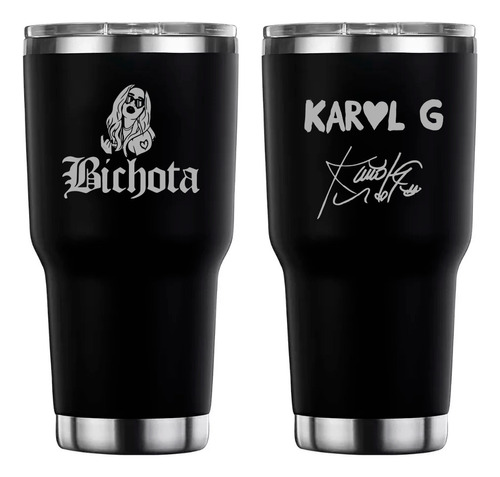 Karol G Bichota Termo 30 Onzas Oz Vaso Térmico Grabado Láser