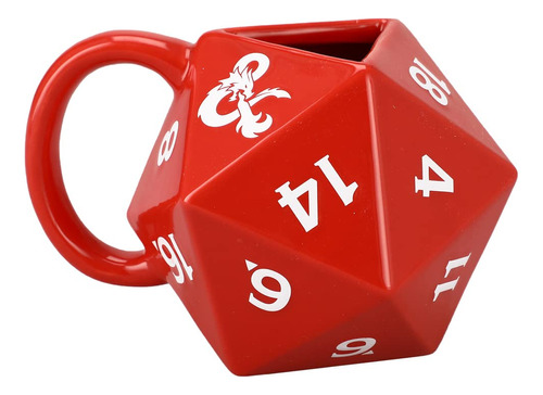 Taza Ceramica Esculpida Forma Dado Dungeons Dragons