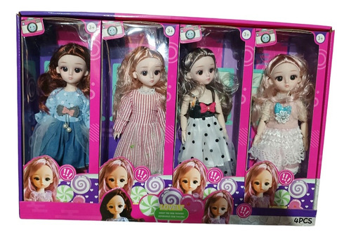Muñecas Articuladas Bjd 30 Cm X4 Unidades