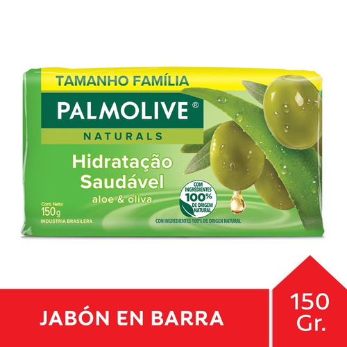 Jabón En Barra Palmolive Naturals Aloe Y Oliva 150g