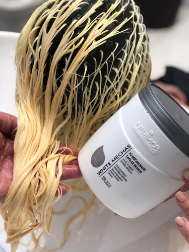Imagem 2 de 3 de Pó Descolorante Branco White Mechas Nuance E Oxigenad De 40v