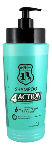 Shampoo Pet Profissional Sanol 4 Action Detox 1l Cão E Gato