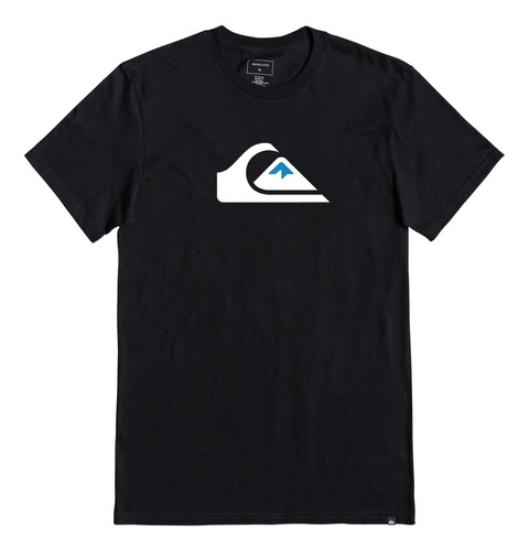 Quiksilver Playera Comp Logo Mt0 Para Hombre, Negro, Small 