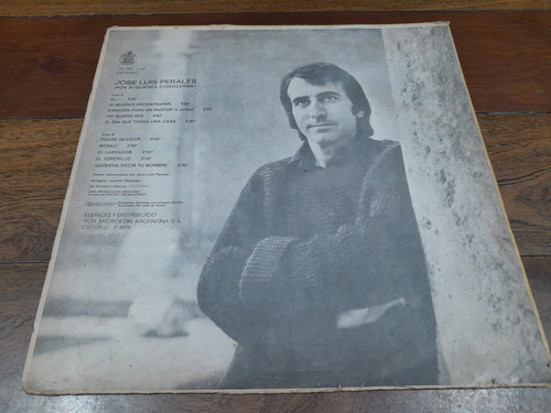 Vinilo - José Luis Perales - Por Si Quieres Conocerme - 1976 (Usado)
