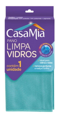 Pano Limpa Vidro, Espelhos, Telas - Microfibra - Casamia