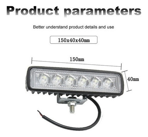S 6 Pulgadas 18w Led La Barra De Luz Del Trabajo Del Coche D