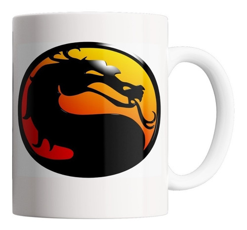 Tazón - Taza De Ceramica - Mortal Kombat (logo)