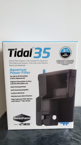 Filtro Cascada Seachem Tidal 35 Flujo 500l/h