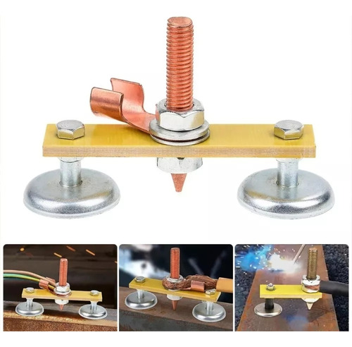 Pinza Magnética Doble Tierra Porta Electrodo Máquina Soldar