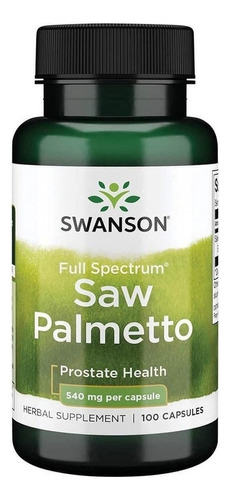 Saw Palmetto Full Espectrum 540mg 100caps,