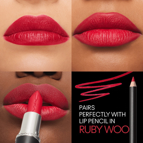 M·a·cximal Silky Matte Lipstick Ruby Woo 691 Mac Cosmetics