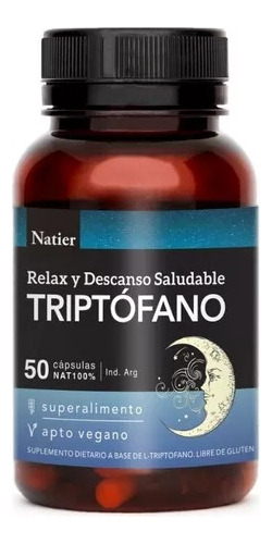 Triptofáno Natier Relax Y Descanso Saludable X 50 Cápsulas