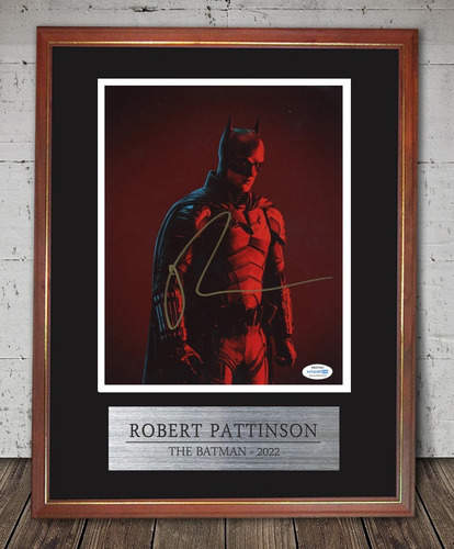 The Batman 2022 Foto Firmada Robert Pattinson En Cuadro