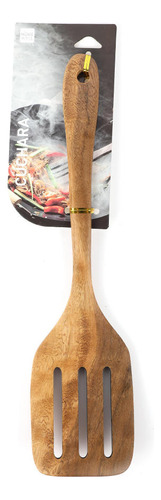 Espatula Ranurada Madera Cocina 7*30cm