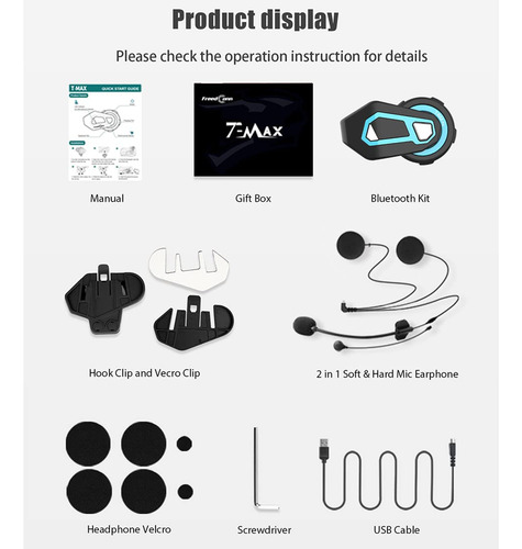 Auriculares Con Intercomunicación Bluetooth Para Casco De Mo