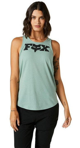 Polera Lifestyle Mujer Bracer Tank Verde Agua Fox