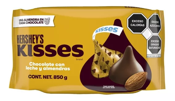 Chocolate Hershey's Kisses Almendra Bolsa 850gr