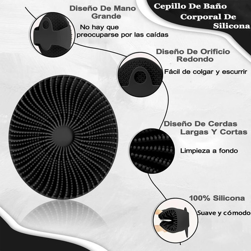 2 Piezas Cepillo Corporal De Silicona Para Baño, Estropajo